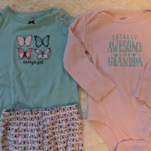 Carter's Outfit Plus Bonus Oinsie 24 Months